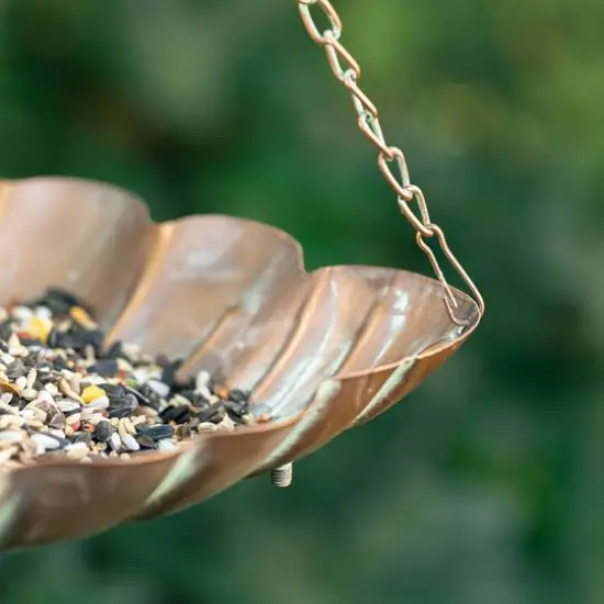 Glitzhome® 19.5" Multi-Functional Faux Copper Patina Finish Bird Feeder {7}