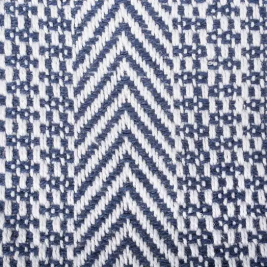 DII&reg; Nautical Blue Herringbone Stripe Throw {7}