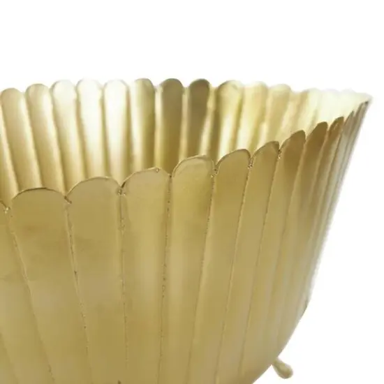 Gold Metal Planter Set {7}