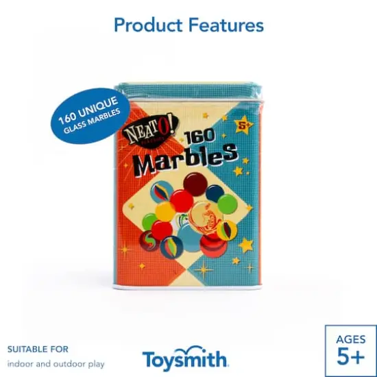 Toysmith&reg; NEATO!&trade; Classics 160 Marbles in a Tin {5}