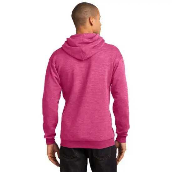 Port & Company&reg; Heathered Colors Core Fleece Pullover Hooded Sweatshirt Heather Sangria {6}