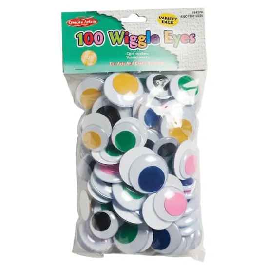 Charles Leonard Jumbo Round Wiggle Eyes, 2 Packs of 100 {3}