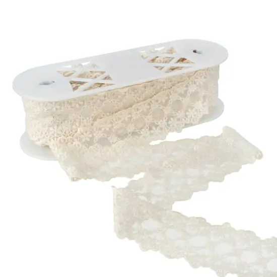 3" Ivory Embroidered Lace Trim by Celebrate It&reg; {1}