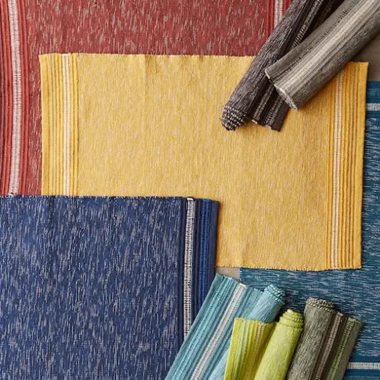 DII&reg; Modern Stripe Variegated Handwoven Recycled Yarn Rug, 2ft. x 3ft. Teal {7}