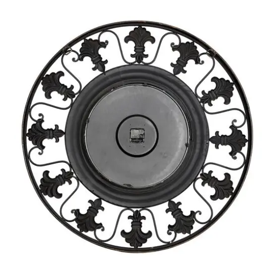 Brown Antique Fleur De Lis Wall Clock {9}