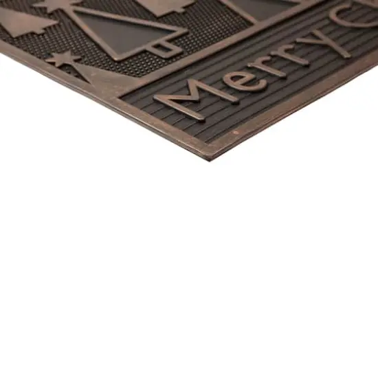 30" Black & Gold Merry Christmas Doormat {5}