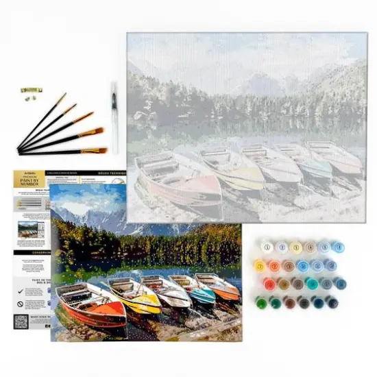 ArtSkills® Adirondacks & Boat Lake Premium Paint by Number Set {4}