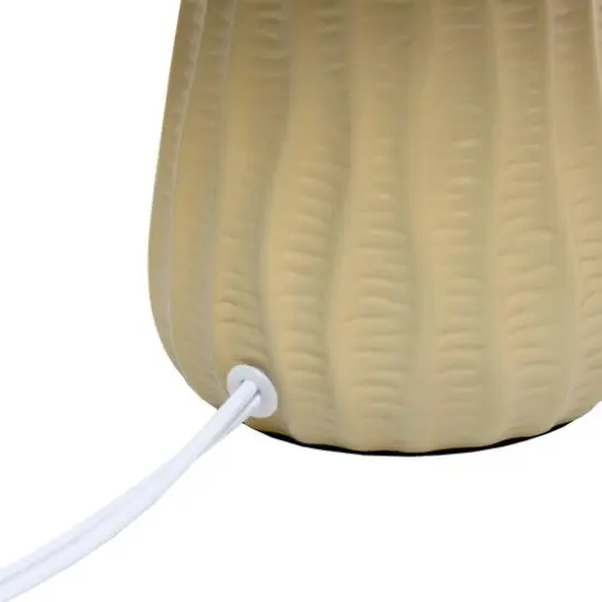 Simple Designs 11" Mini Ceramic Pastel Table Lamp Tan {10}