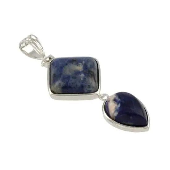 Sodalite Rhombus & Teardrop Pendant by Bead Landing&trade; {1}