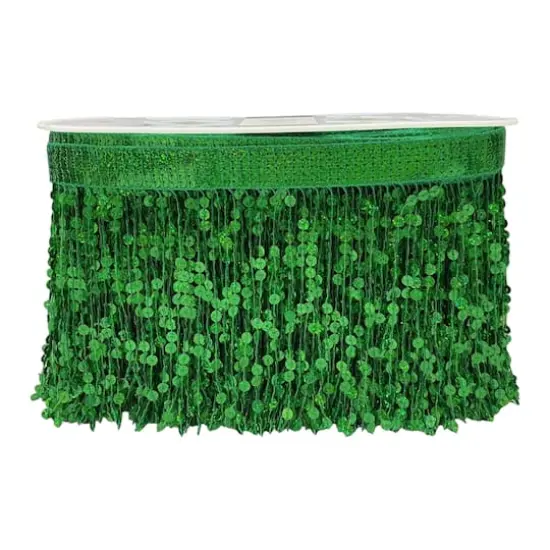 6" Sequin Fringe Trim by Celebrate It&reg; Green {4}