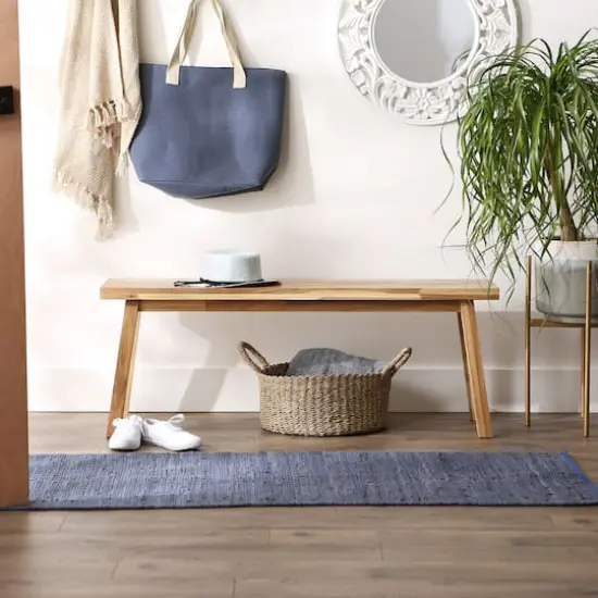 DII&reg; French Blue Rag Rug, 2ft. x 6ft. {5}