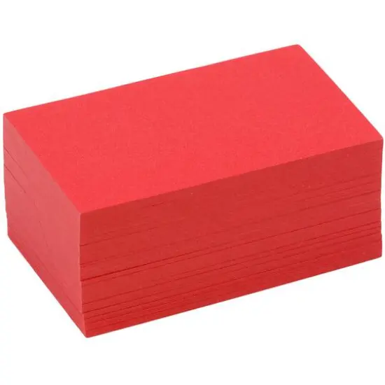 JAM Paper 2" x 3.5" Jupiter Red Stardream Blank Flat Note Cards, 100ct. {3}