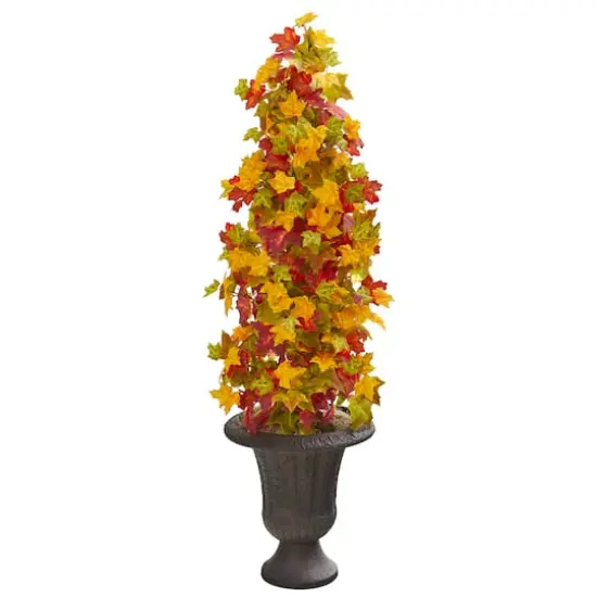 4ft. Autumn Maple Tree in Decorative Brown Urn {1}