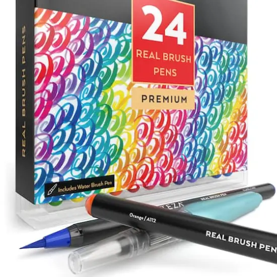 Arteza&reg; 24 Real Brush Pens&reg; Set {10}