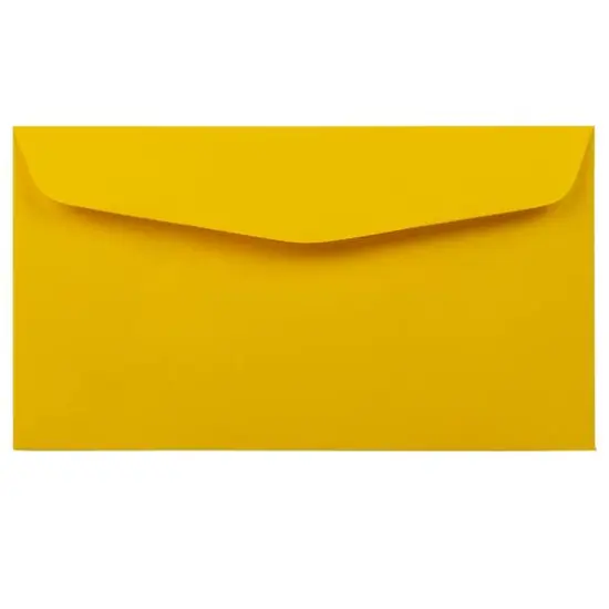 JAM Paper 3.625" x 6.5" Business Envelopes, 50ct. Sunflower Yellow {1}