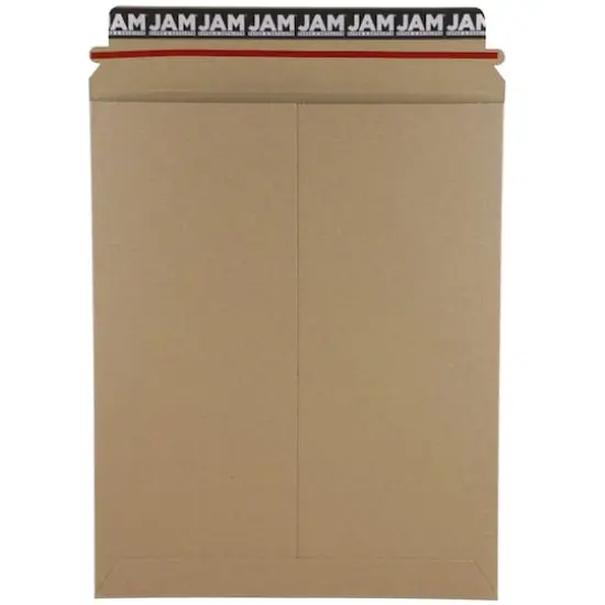 JAM Paper 9.75" x 12.25" Brown Kraft Flat Photo Mailer Peel & Seal Closure Envelopes, 6ct. {1}
