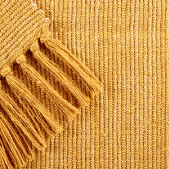 DII&reg; 2-Tone Ribbed Rug, 2.5ft. x 6ft. Honey Gold/Off White {7}