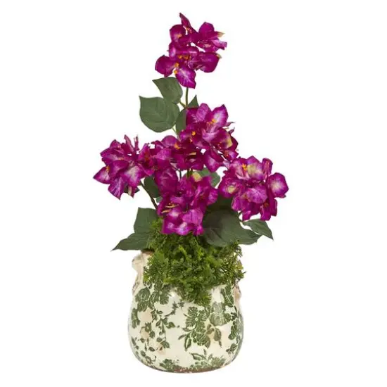20'' Purple Bougainvillea Arrangement in Floral Vase {1}