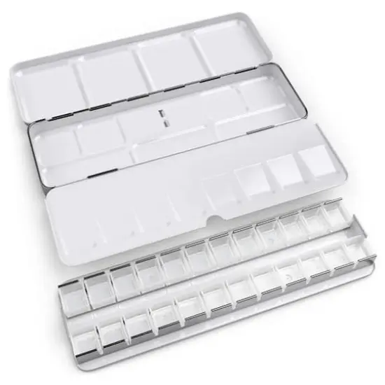 Arteza&reg; Watercolor Empty Half-Pans In Tin Box {4}