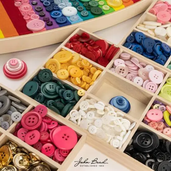 John Bead Nutton but Buttons Mixed Collection Gray {7}