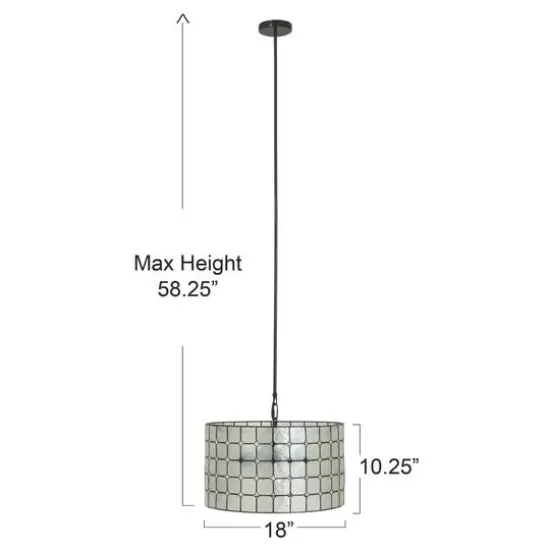 Hello Honey&reg; Emma Capiz Black Finish Pendant Lamp {14}