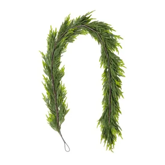 Glitzhome&reg; 9ft Christmas Greenery PE Garland {8}