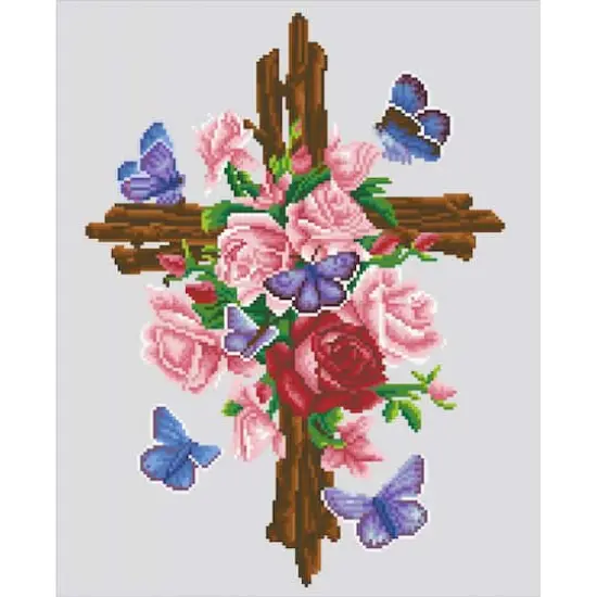 Diamond Dotz&reg; Flower Cross Diamond Painting Artwork Kit {3}