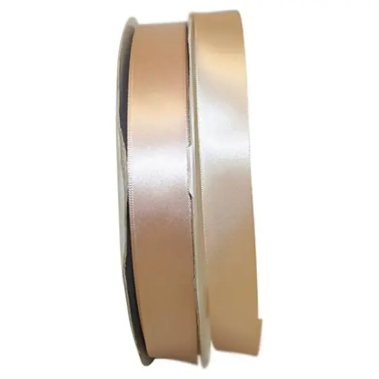 JAM Paper 7/8" x 100yd. Satin Single Face Ribbon Tan {1}