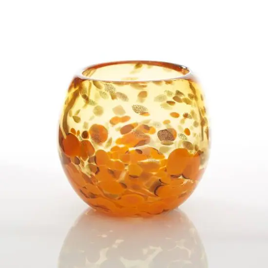 4" Orange Bowl Vase {4}