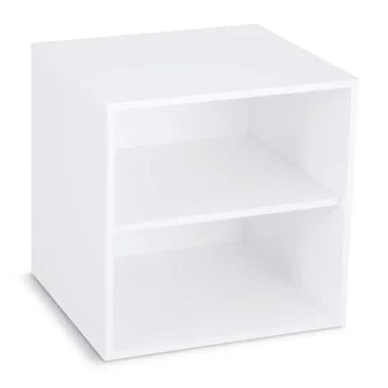 16" White Modular Cube with Shelf by Simply Tidy&reg; {1}