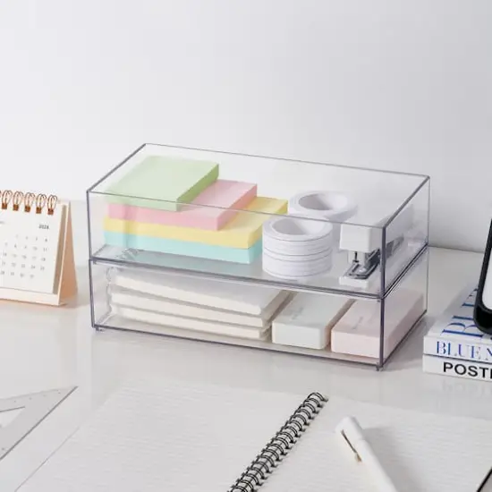 8" x 4" Clear Stacking Storage Tray by Simply Tidy&trade; {4}