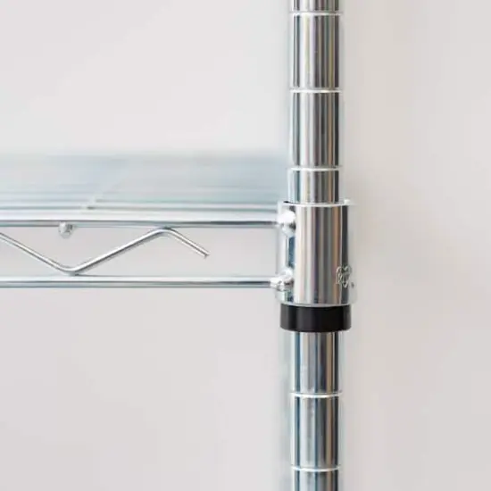Iris&reg; 71" Silver 5-Tier Wire Rack Shelf {4}
