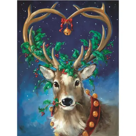 Sparkly Selections Santa's Reindeer Diamond Painting Kits, Round Diamonds {1}