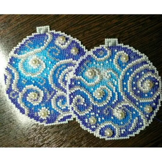 MP Studia Christmas Tree Ornament Plastic Canvas Counted Cross Stitch Kit {5}