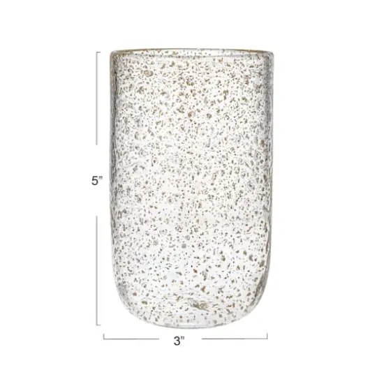 Hello Honey&reg; 12oz. Tall Gold Flecked Clear Drinking Glass {4}