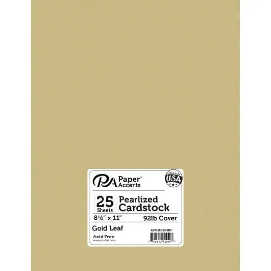 PA Paper&trade; Accents Pearlized 8.5" x 11" 92lb. Cardstock, 25 Sheets Silver {2}