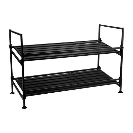 Organize It All Espresso 2-Tier Shoe Rack {1}