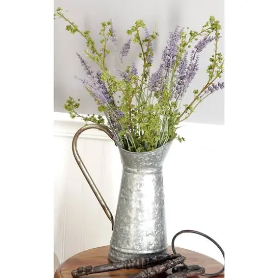 12" Iron Farmhouse Decorative Pitcher Vase {3}
