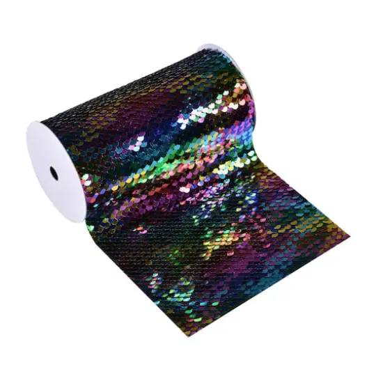 5.375" x 1yd. Mermaid Reversible Sequin Ribbon by Celebrate It&trade; Rainbow {5}