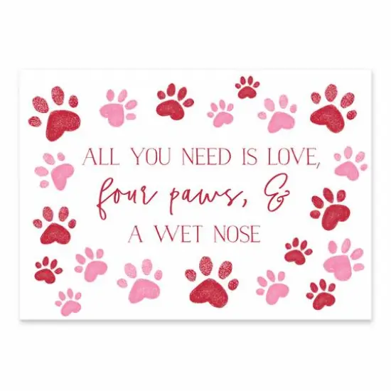 All You Need Is Love Dog Paws Tabletop Canvas {1}
