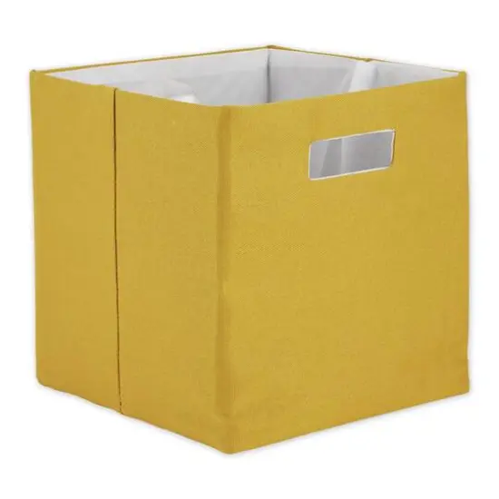 DII&reg; 13" Polyester Solid Storage Cube Lemongrass {1}