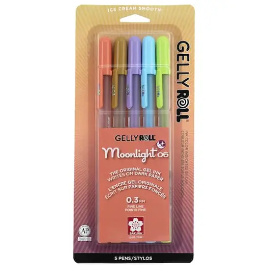 Gelly Roll&reg; Moonlight&reg; 06 Fine Point Gel Pen 5 Color Set, Daylight {1}