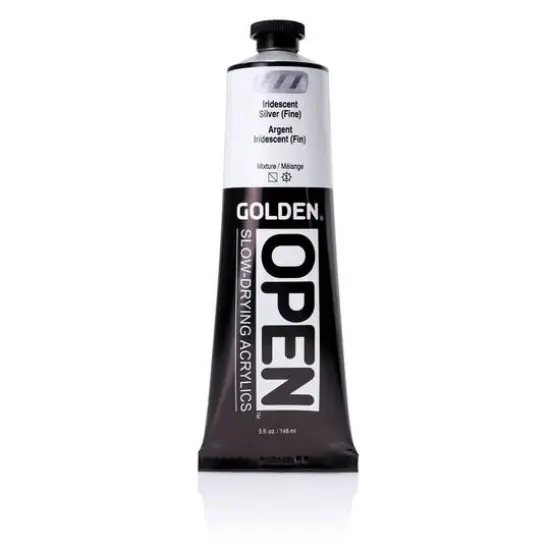 Golden&reg; OPEN&trade; Slow-Drying Acrylics, 5oz. Iridescent Silver (Fine) {1}