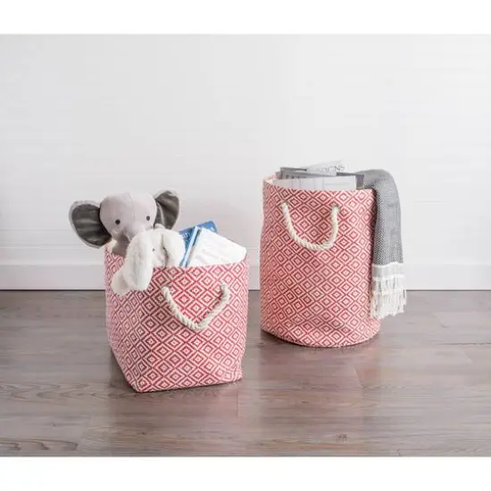 DII&reg; Small Geo Diamond Rectangle Paper Bin Rust {4}