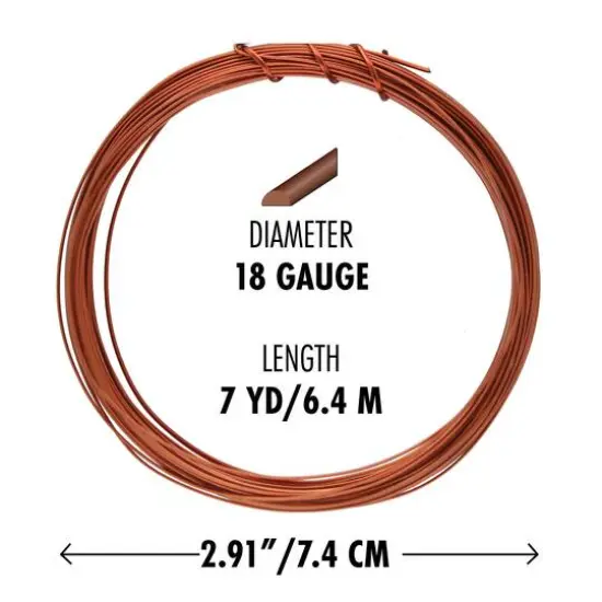 The Beadsmith&reg; Wire Elements&trade; 18 Gauge Tarnish Resistant Half Round Soft Temper Wire, 7yd. Antique Copper {6}
