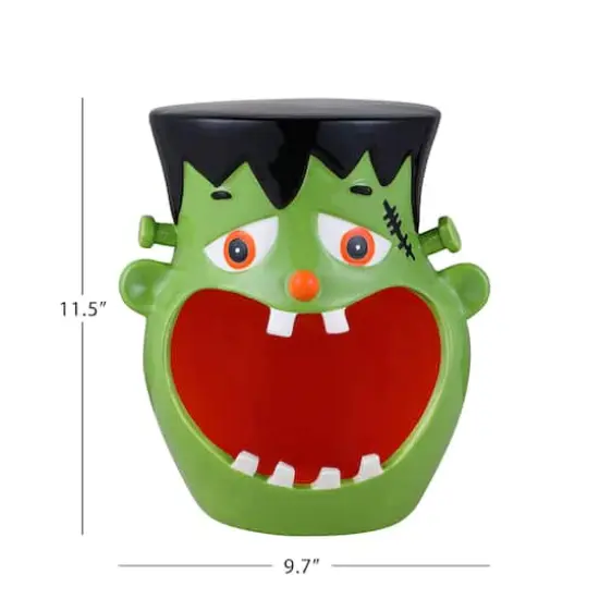 Mr. Halloween 11.5" Motion Activated Ceramic Frankenstein Candy Bowl {4}