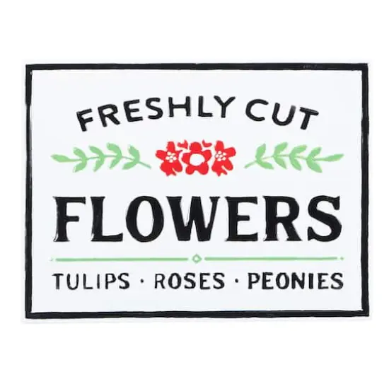 20" White Farmhouse Metal Wall Sign {1}