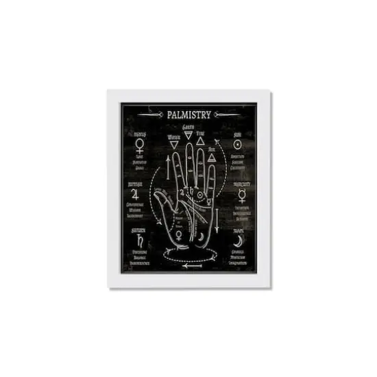 Palmistry2 11" x 14" White Framed Print Under Plexiglass {1}