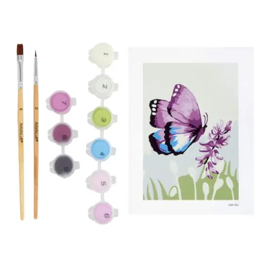 Butterfly & Flower Paint-by-Number Framed Mini Kit by Artist's Loft&reg; {3}