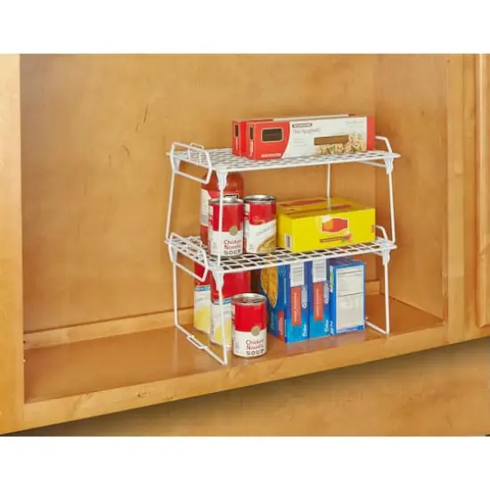 Kitchen Details White Foldable Stacking Shelf {6}